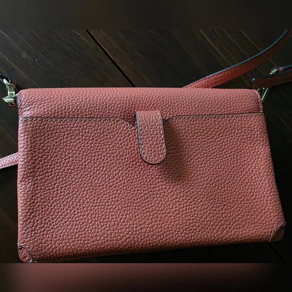 MICHAEL KORS Pebbled Leather Convertible Crossbody - Coral - Picture 7 of 12